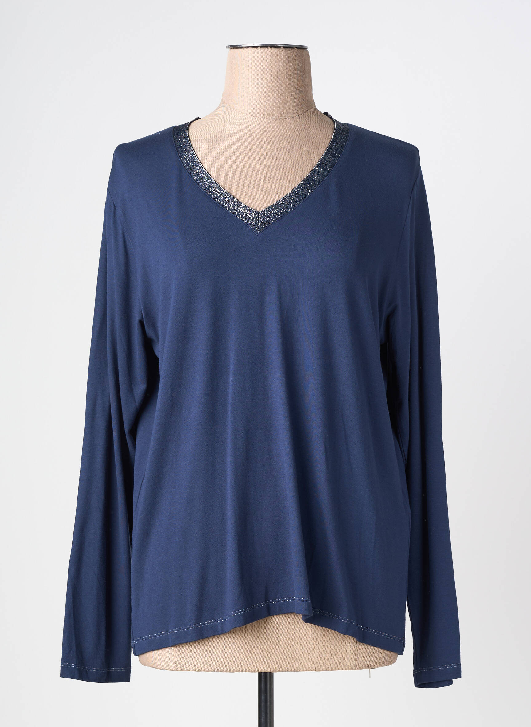 T-shirt manches longues manches longues bleu KANOPE femme