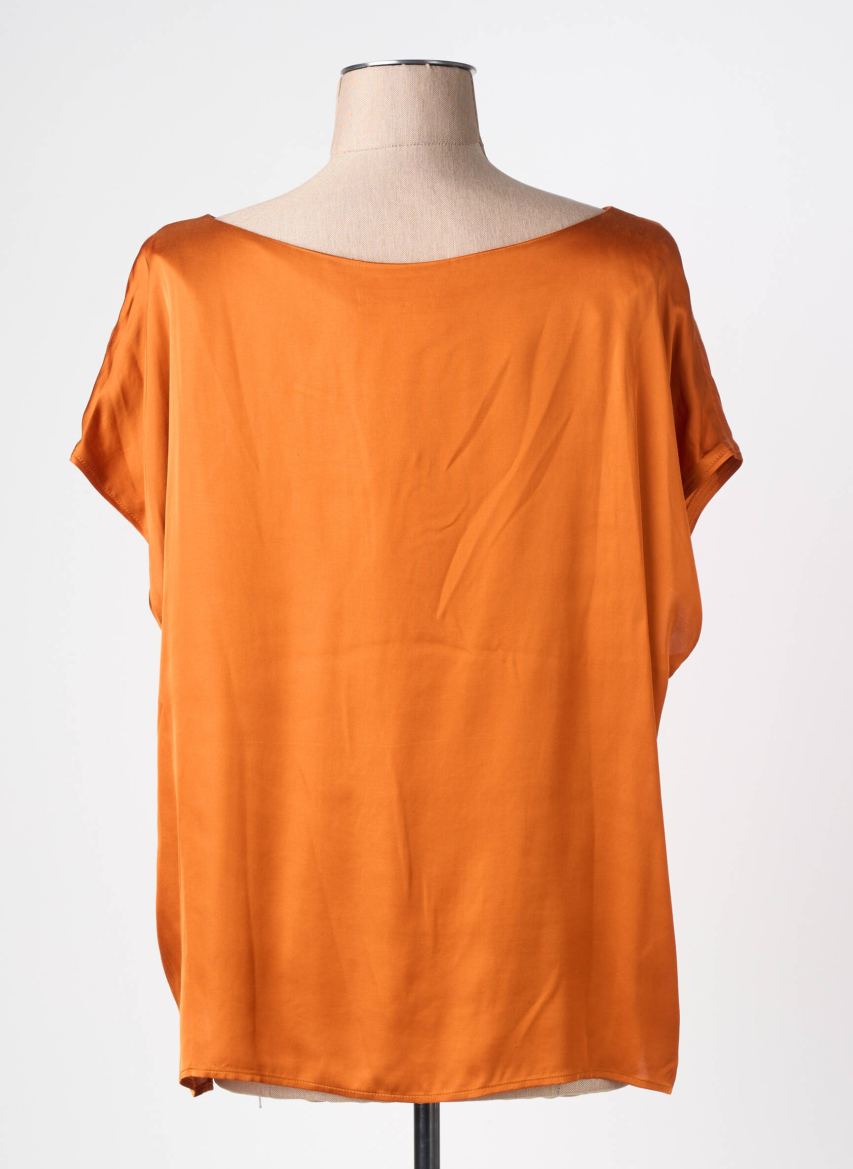 Top coupe fluide manches courtes orange SURKANA femme