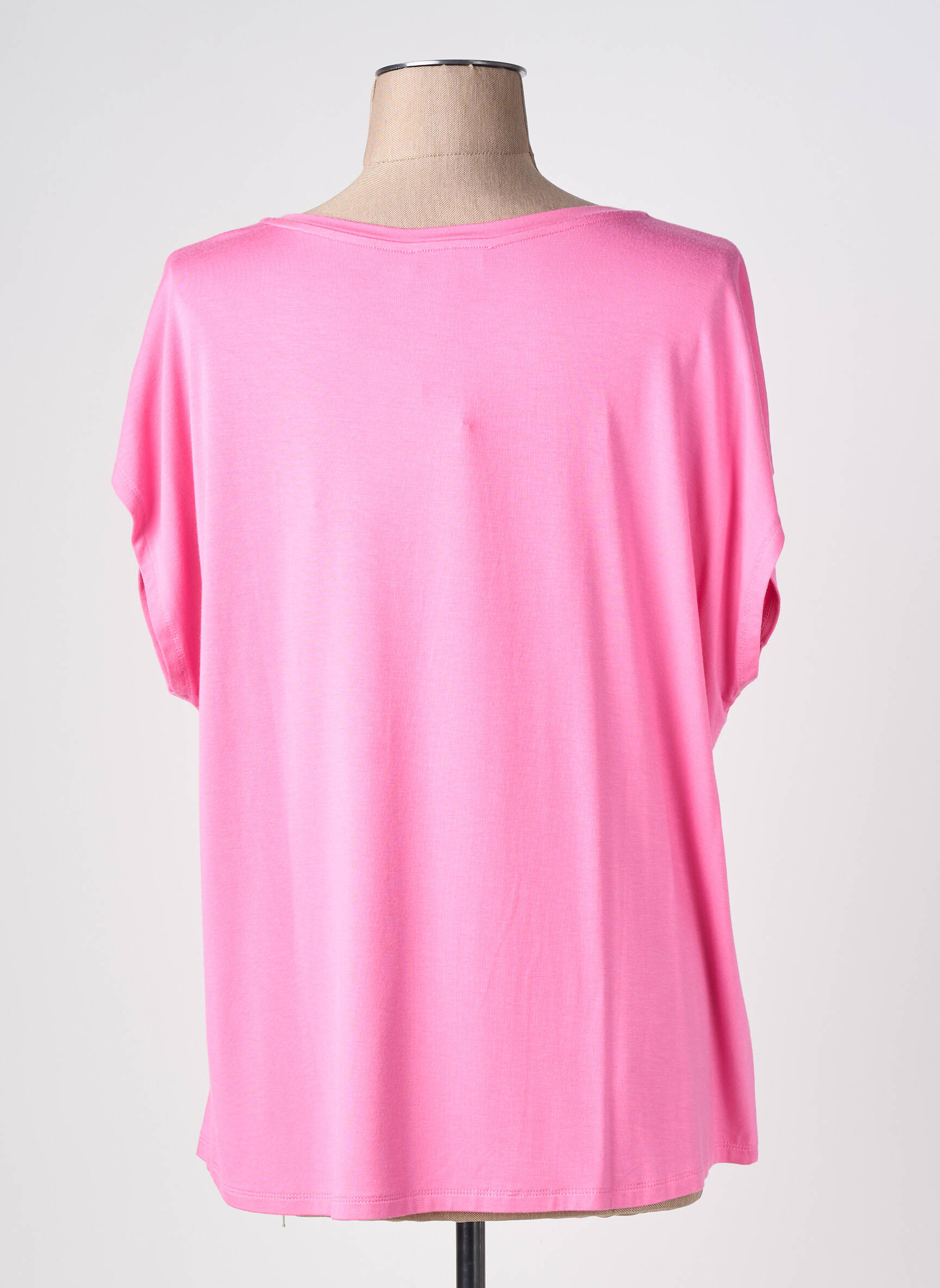 T-shirt coupe droite manches courtes rose SURKANA femme