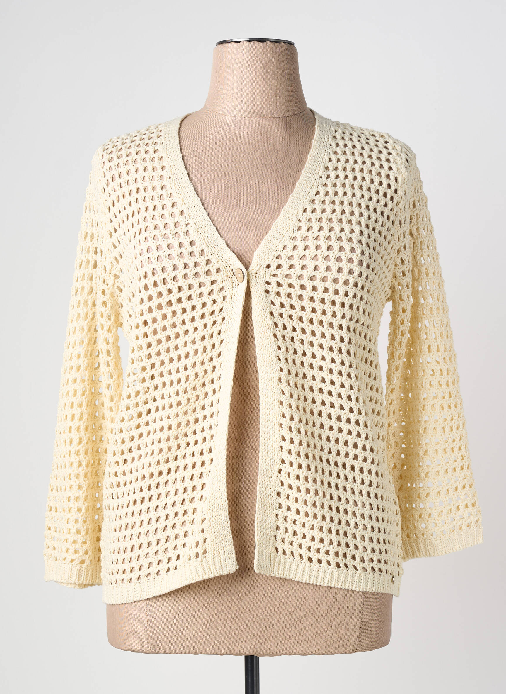 Gilet manches longues manches 3/4 jaune MCM femme