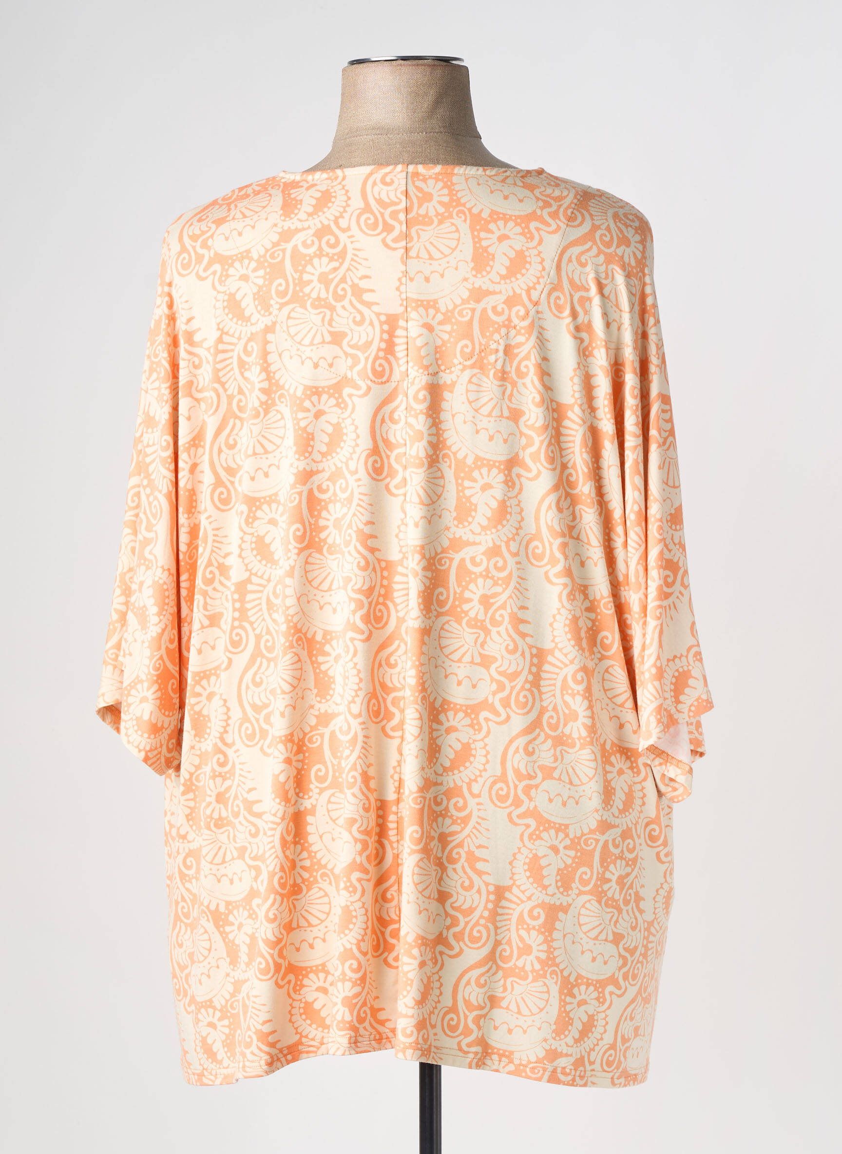 T-shirt manches 3/4 manches 3/4 orange CISO femme