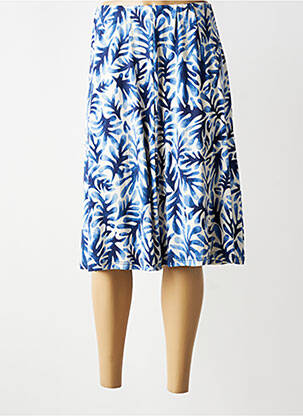 Jupe mi-longue stretch bleu BRANDTEX femme
