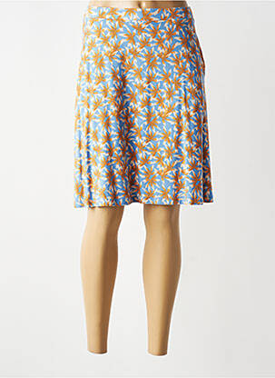 Jupe mi-longue stretch bleu SURKANA femme