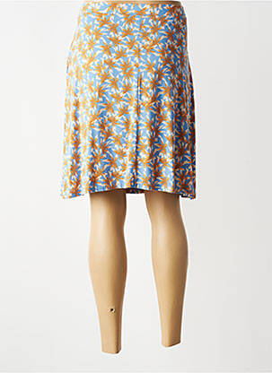 Jupe mi-longue stretch bleu SURKANA femme