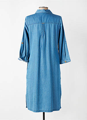 Robe courte manches longues manches longues bleu AGATHE & LOUISE femme