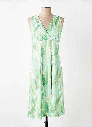 Robe mi-longue sans manche sans manche vert SURKANA femme