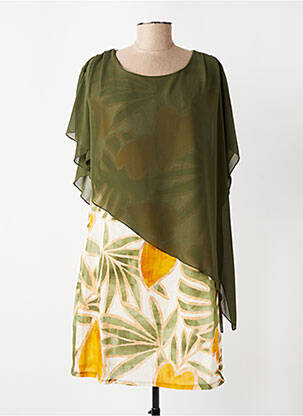 Robe courte sans manche sans manche vert A.C.B BY J.E CREATION femme