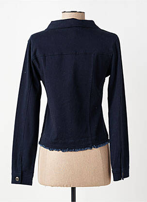 Veste casual poignets boutonnés avec fente bleu A.C.B BY J.E CREATION femme