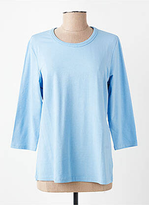 T-shirt manches 3/4 manches 3/4 bleu SIGNATURE femme
