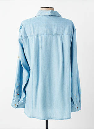 Chemisier coupe droite manches longues bleu COPENHAGEN femme