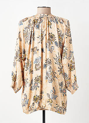 Top imprimé fantaisie sans manche beige CISO femme