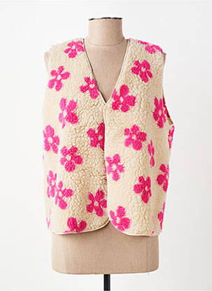 Gilet sans manche coupe droite beige LACOMY femme