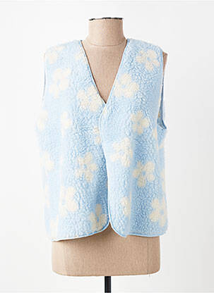 Gilet sans manche coupe droite bleu LACOMY femme