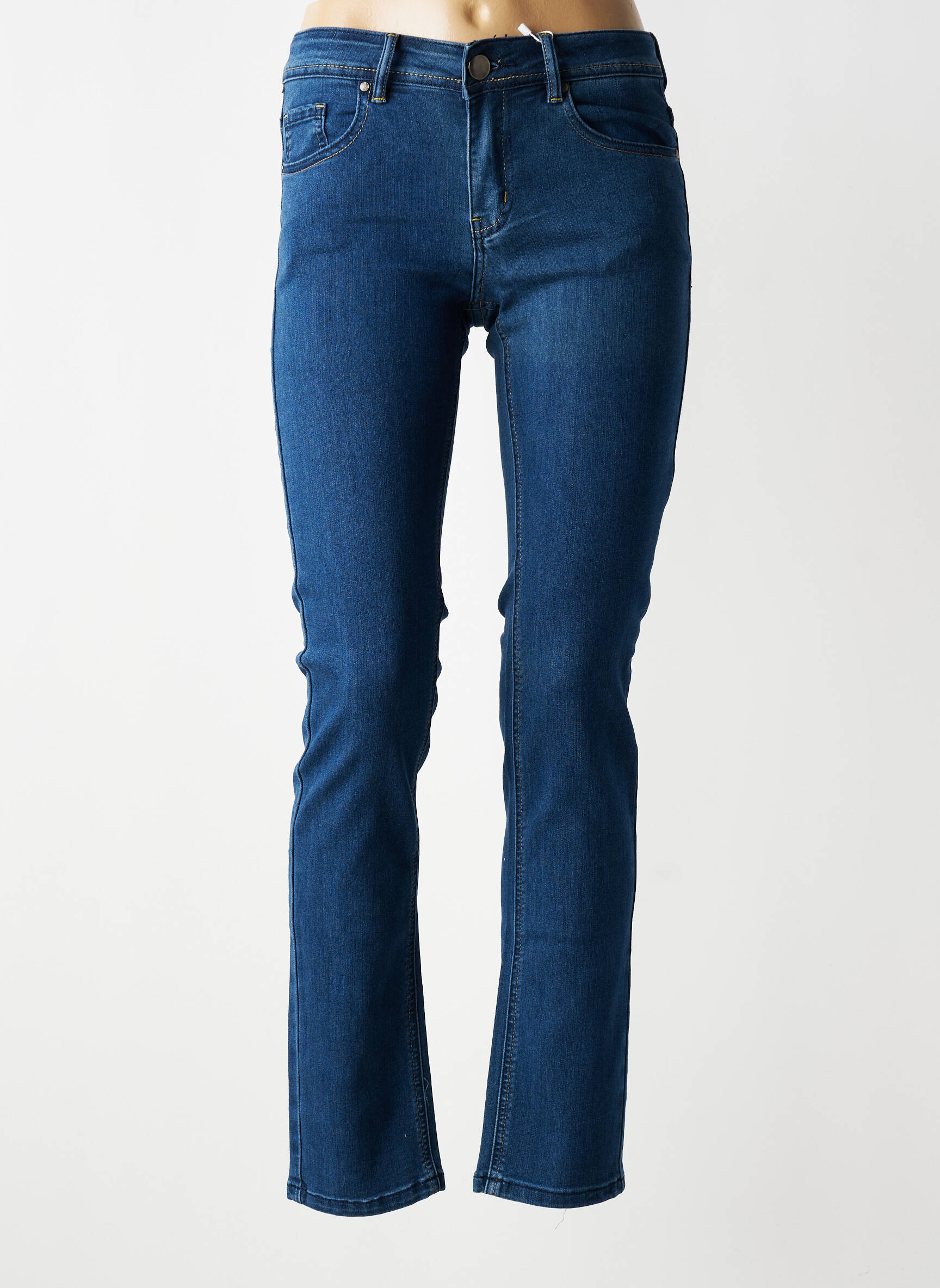 Jeans coupe slim tissage brut taille normale bleu TELMAIL femme