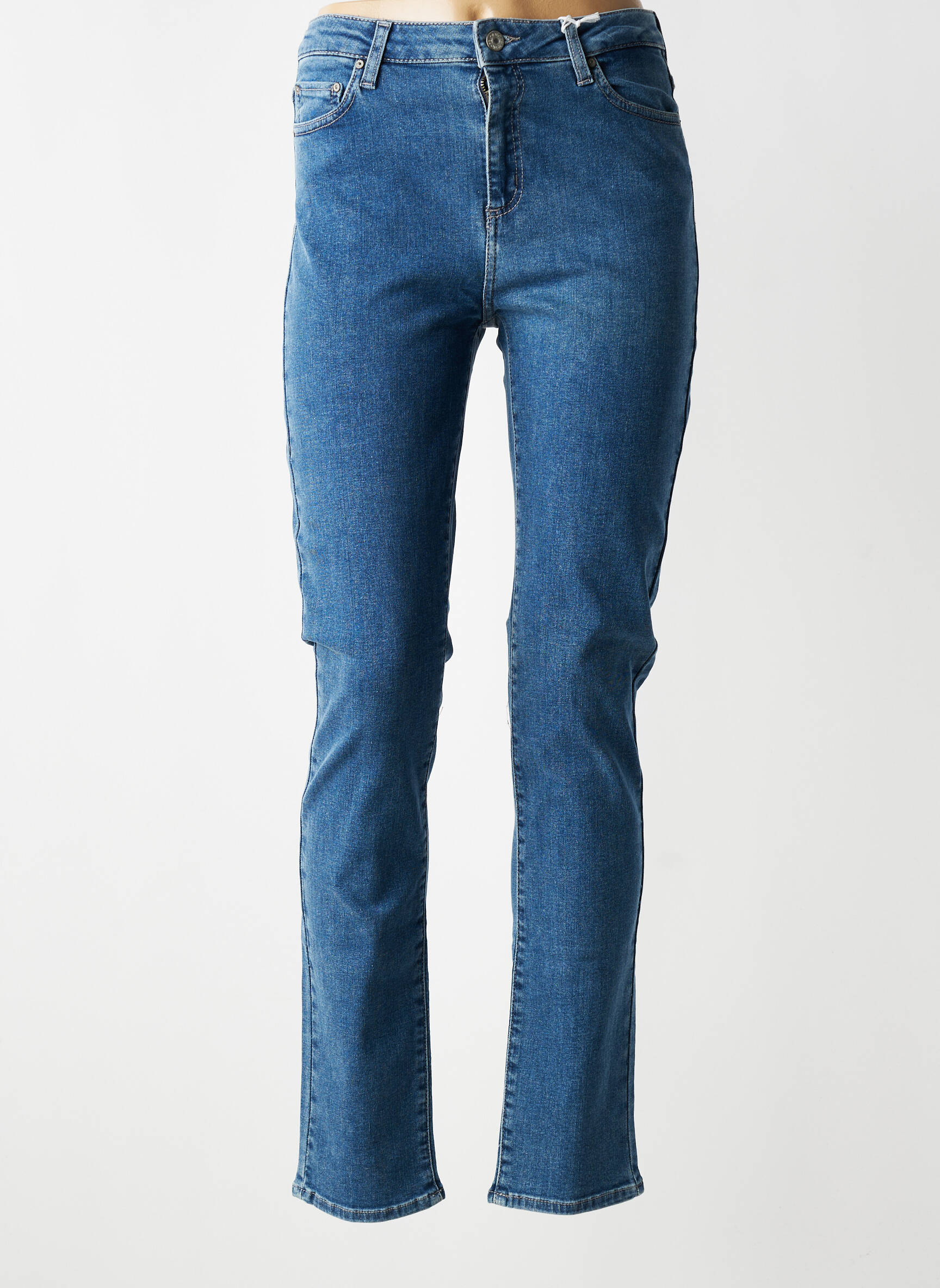 Jeans coupe slim stretch taille normale bleu KANOPE femme