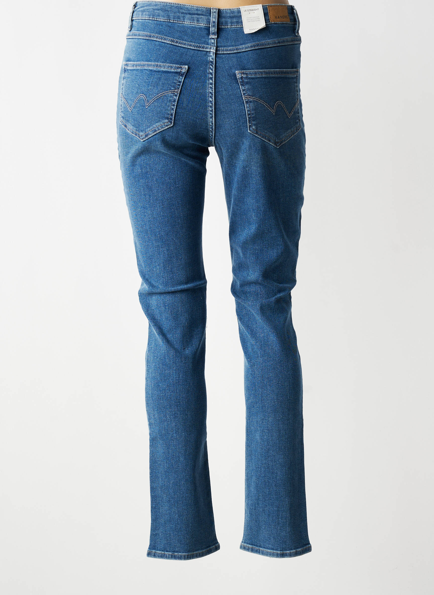 Jeans coupe slim stretch taille normale bleu KANOPE femme