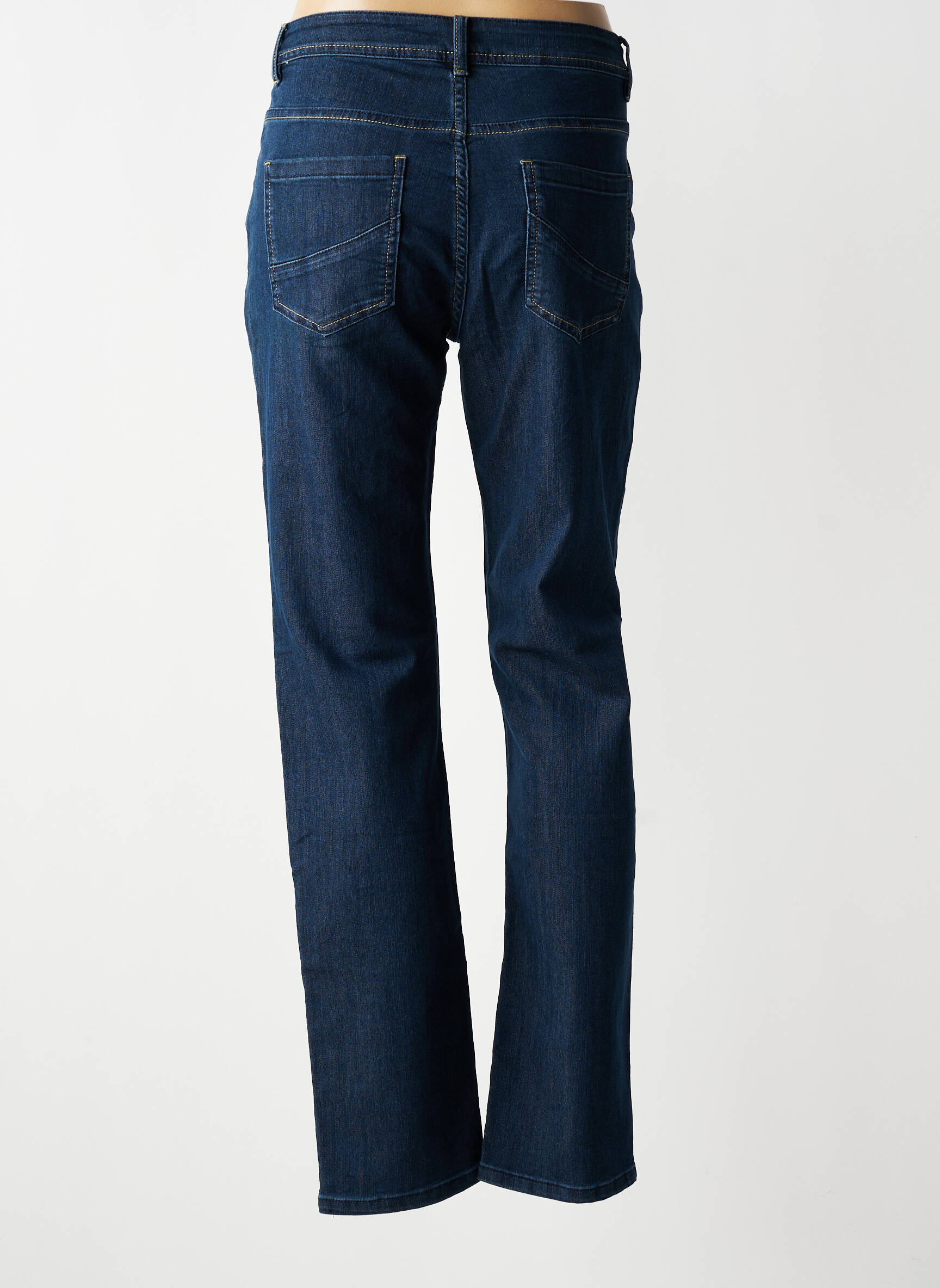 Pantalon droit stretch taille normale bleu KANOPE femme