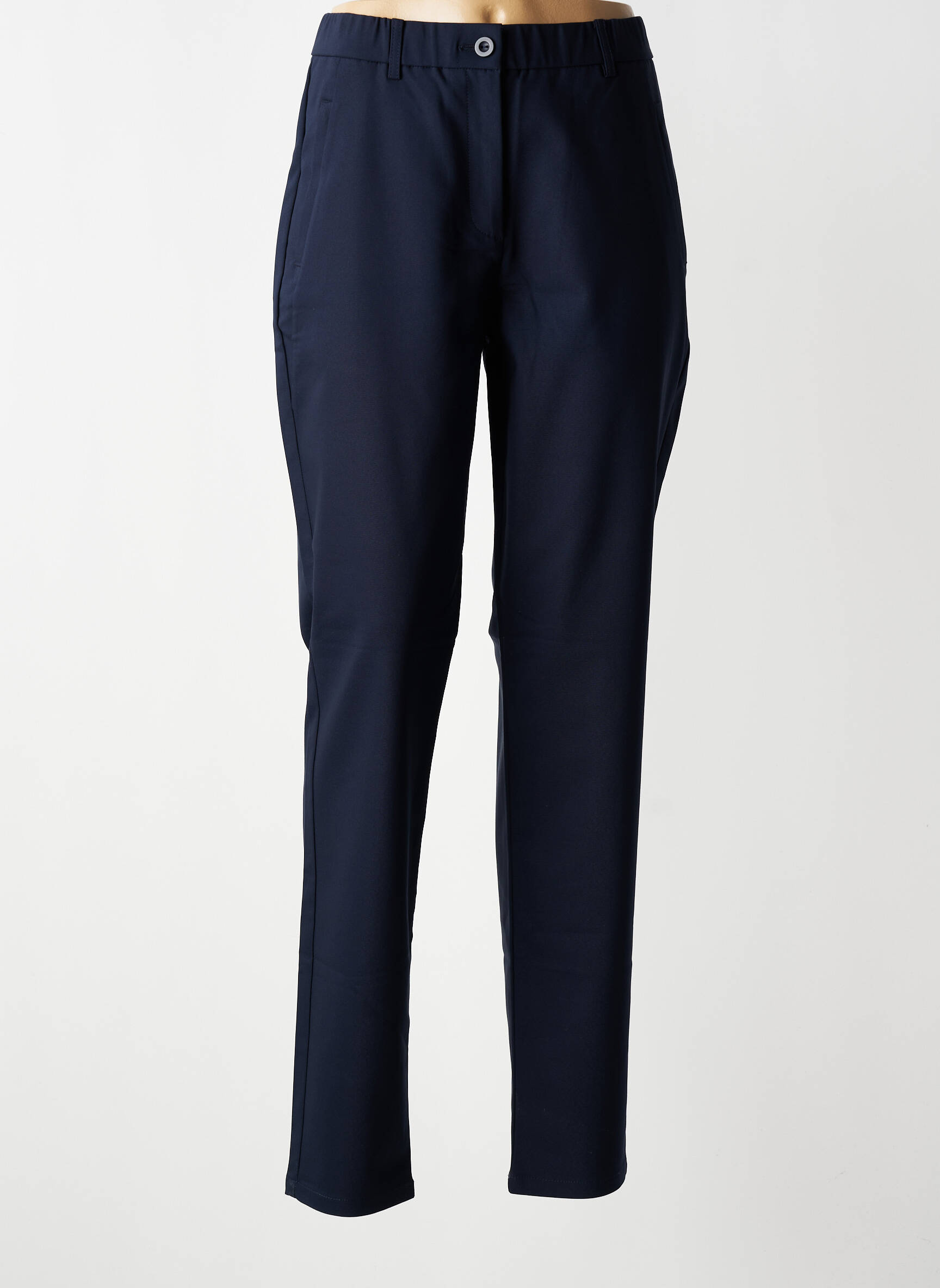 Pantalon slim taille élastique taille normale bleu SIGNATURE femme