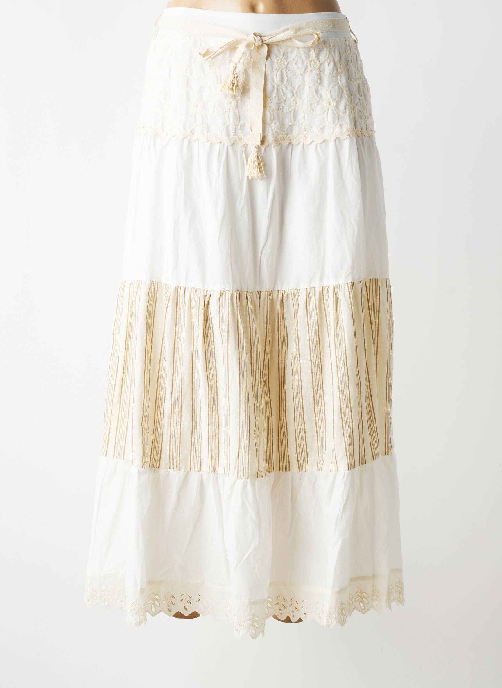 Jupe longue doublure beige Y.TWO femme