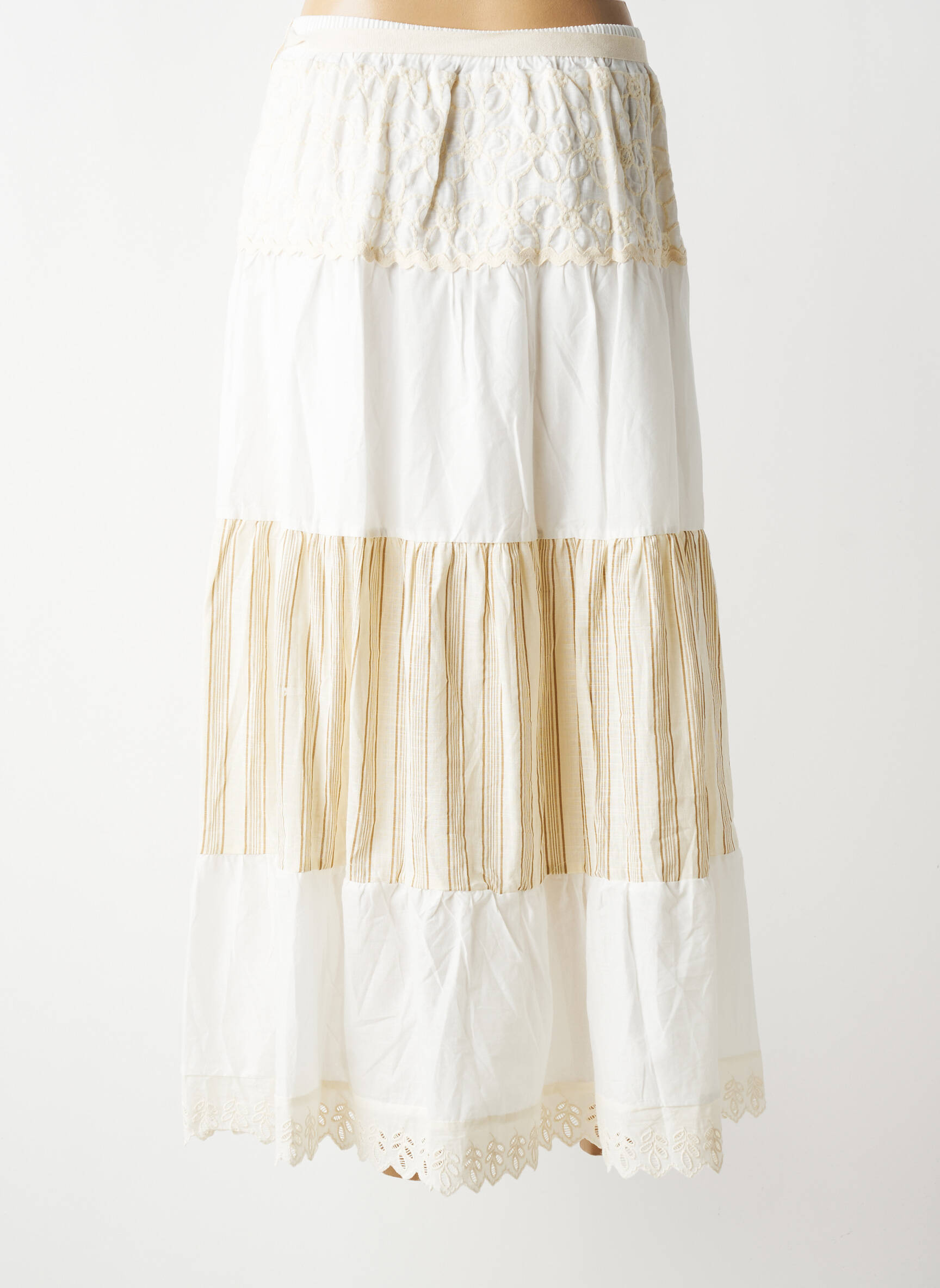 Jupe longue doublure beige Y.TWO femme