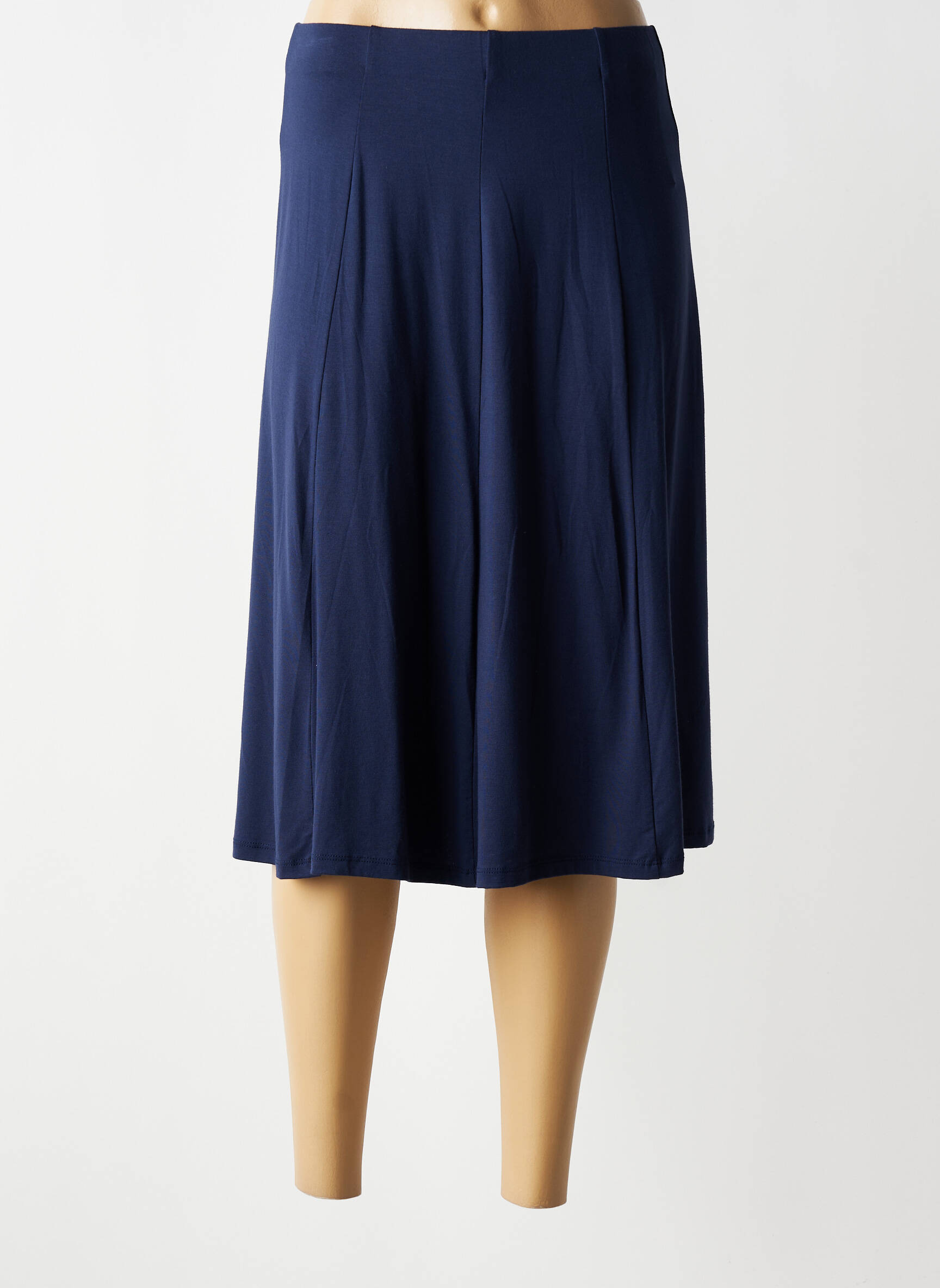 Jupe mi-longue stretch bleu BRANDTEX femme