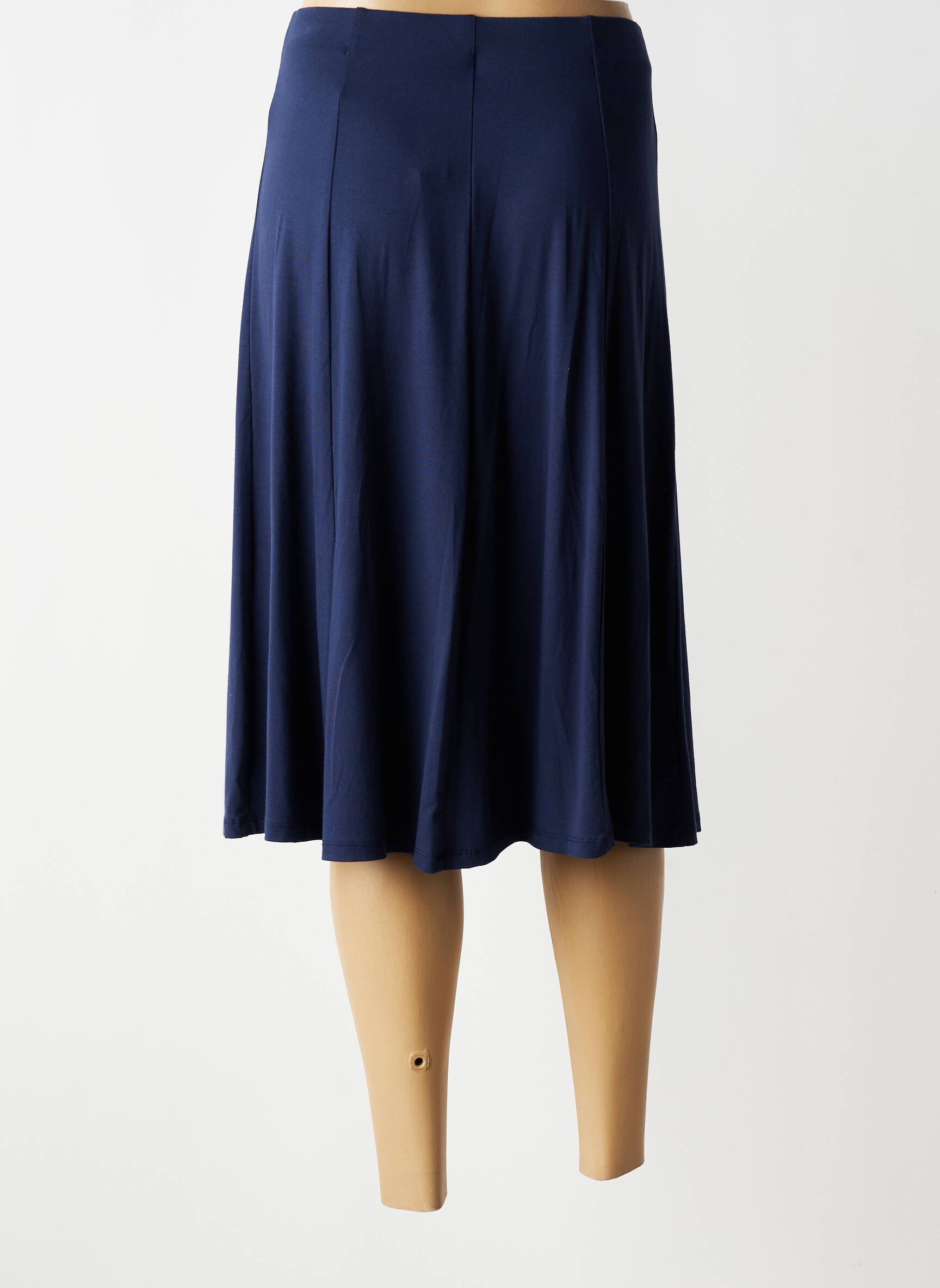 Jupe mi-longue stretch bleu BRANDTEX femme