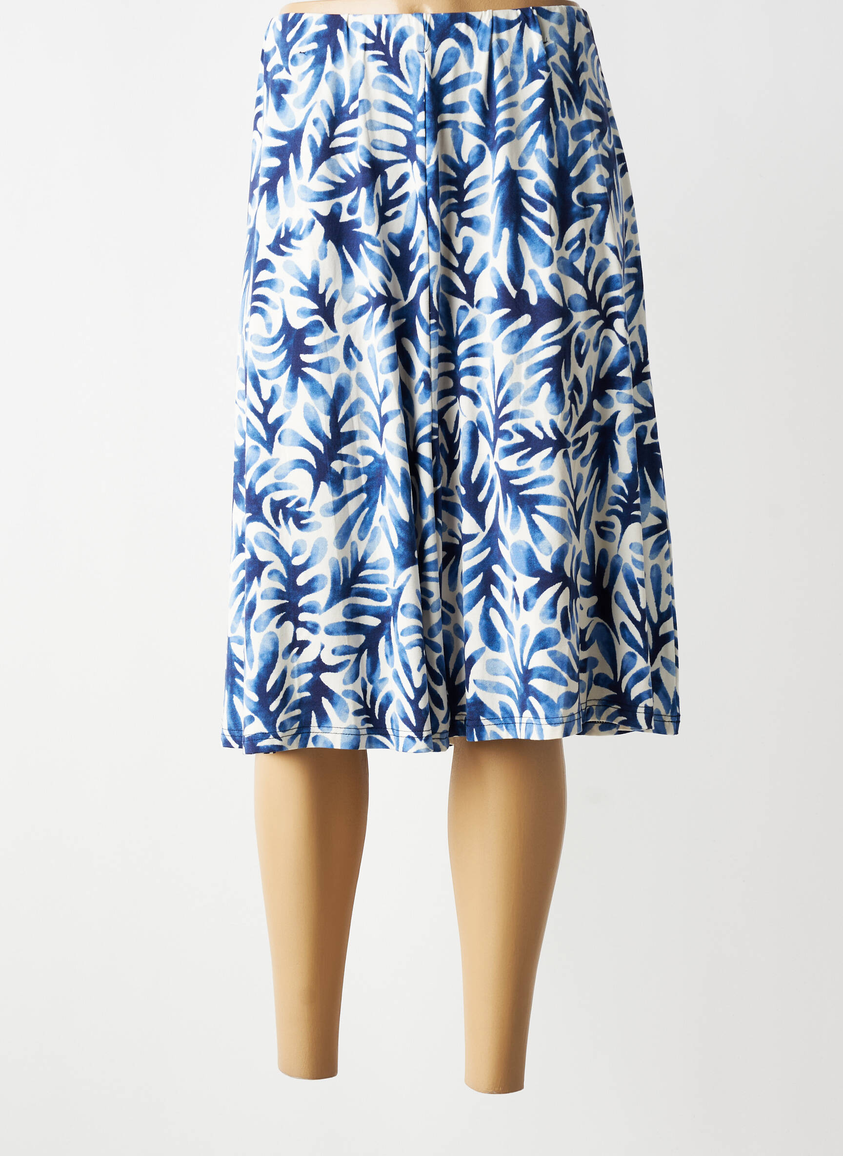 Jupe mi-longue stretch bleu BRANDTEX femme