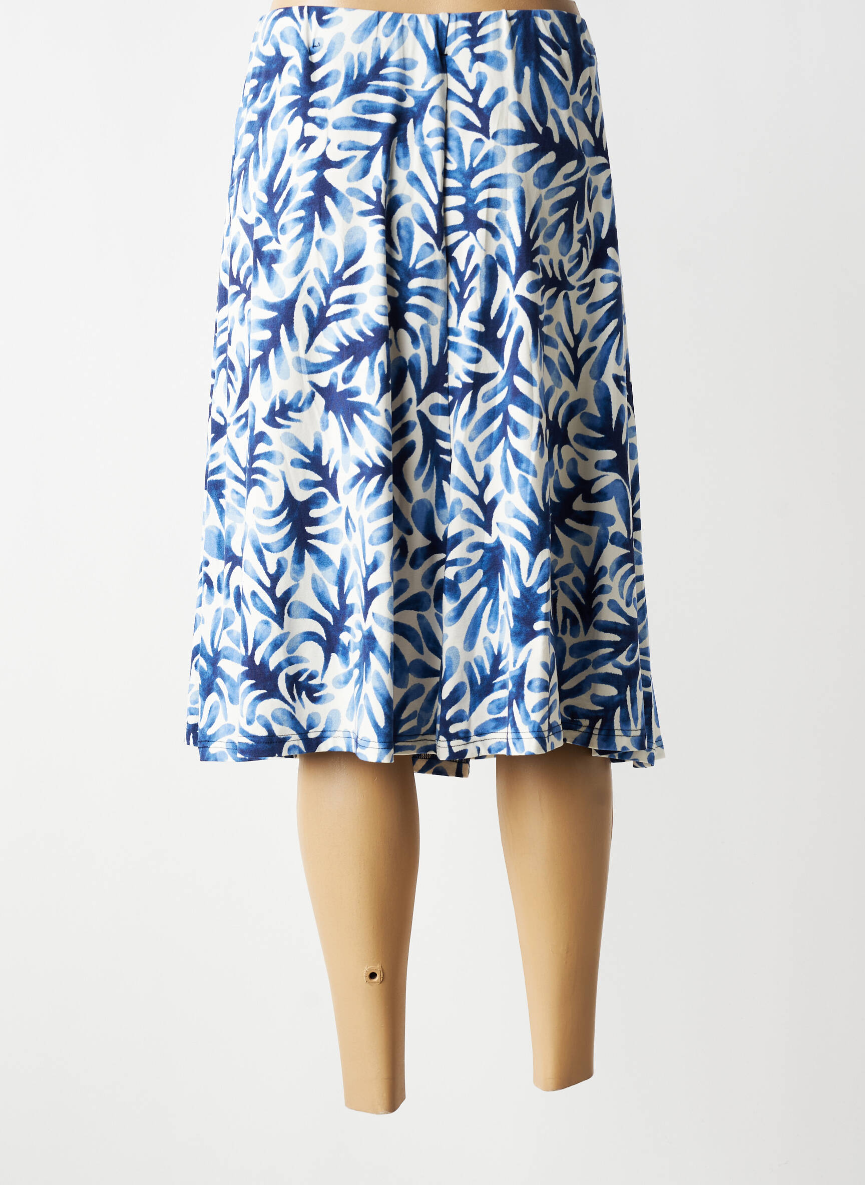 Jupe mi-longue stretch bleu BRANDTEX femme
