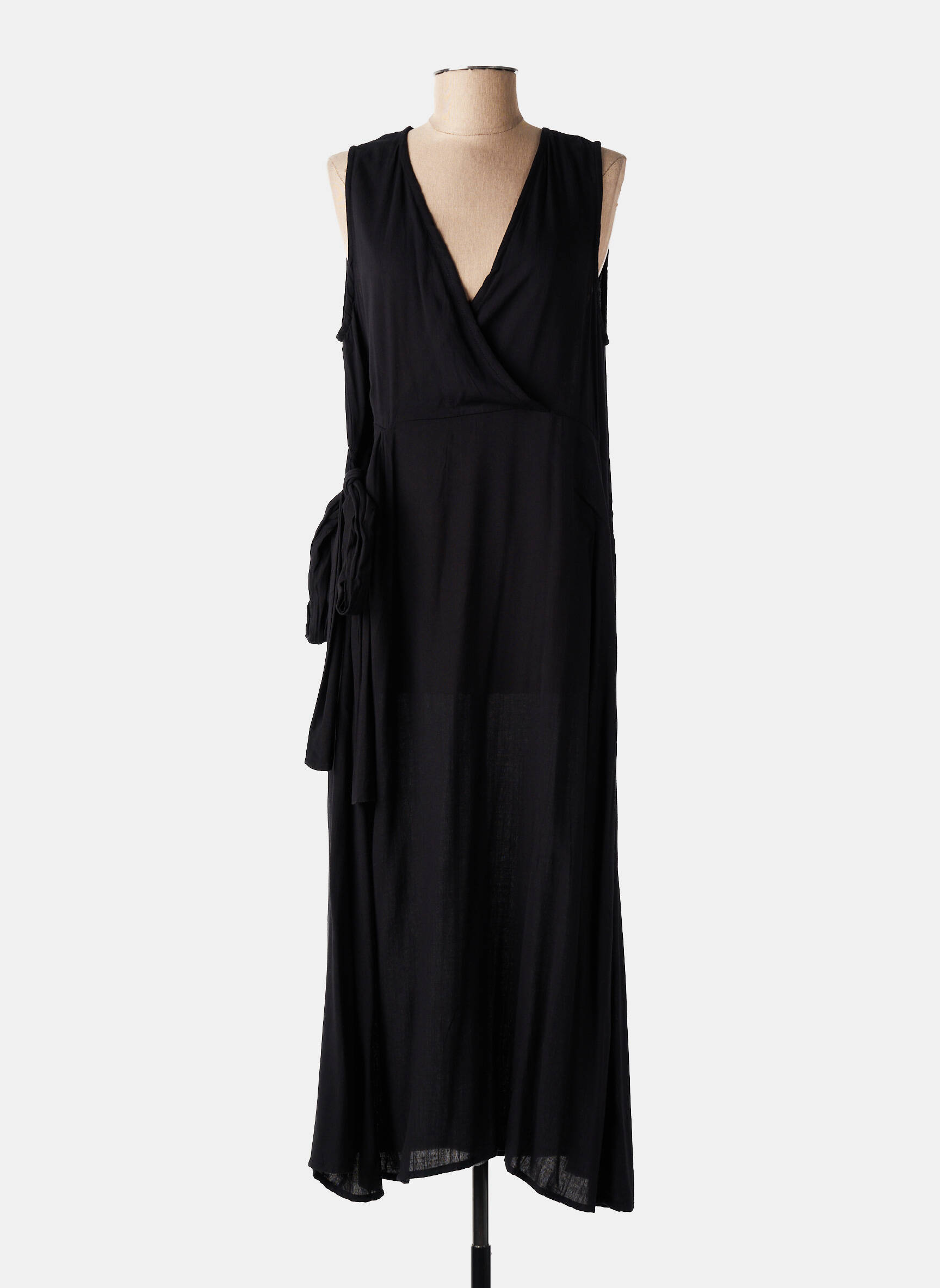 Robe mi-longue sans manche sans manche noir JUBYLEE femme
