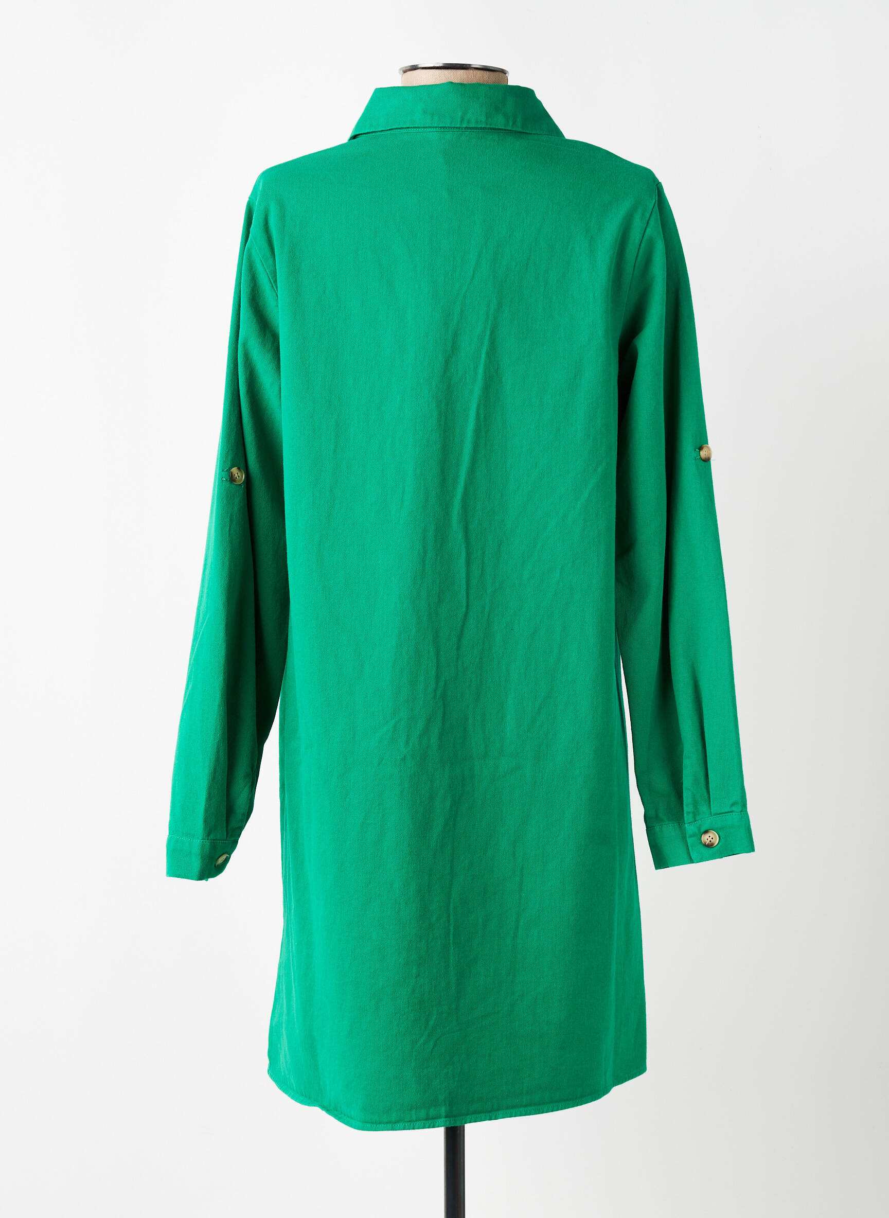 Robe courte manches longues manches longues vert MAELLE femme