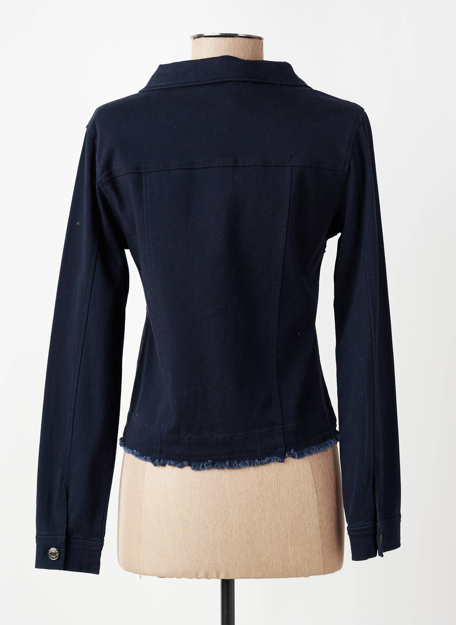 Veste casual poignets boutonnés avec fente bleu A.C.B BY J.E CREATION femme