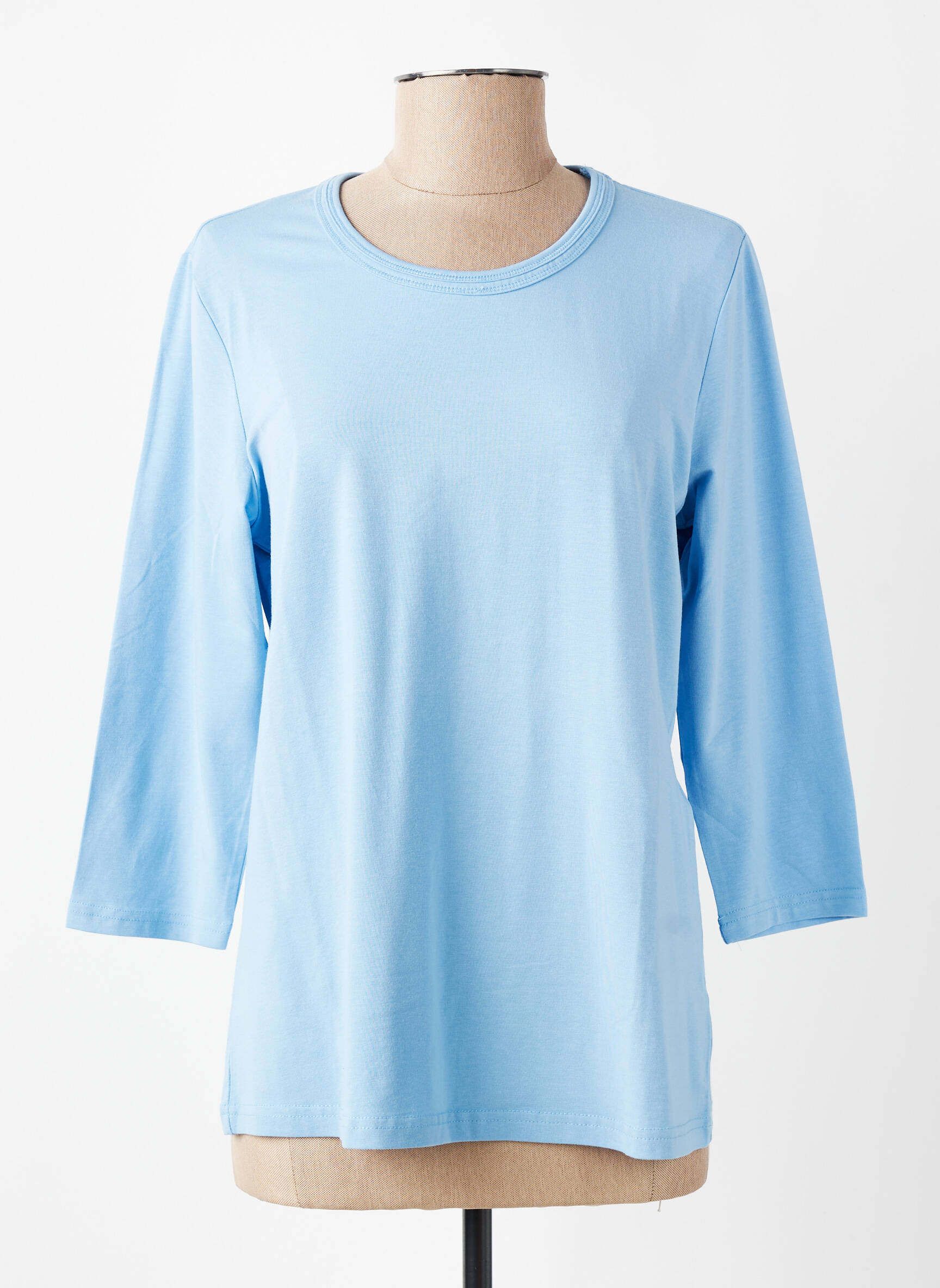T-shirt manches 3/4 manches 3/4 bleu SIGNATURE femme