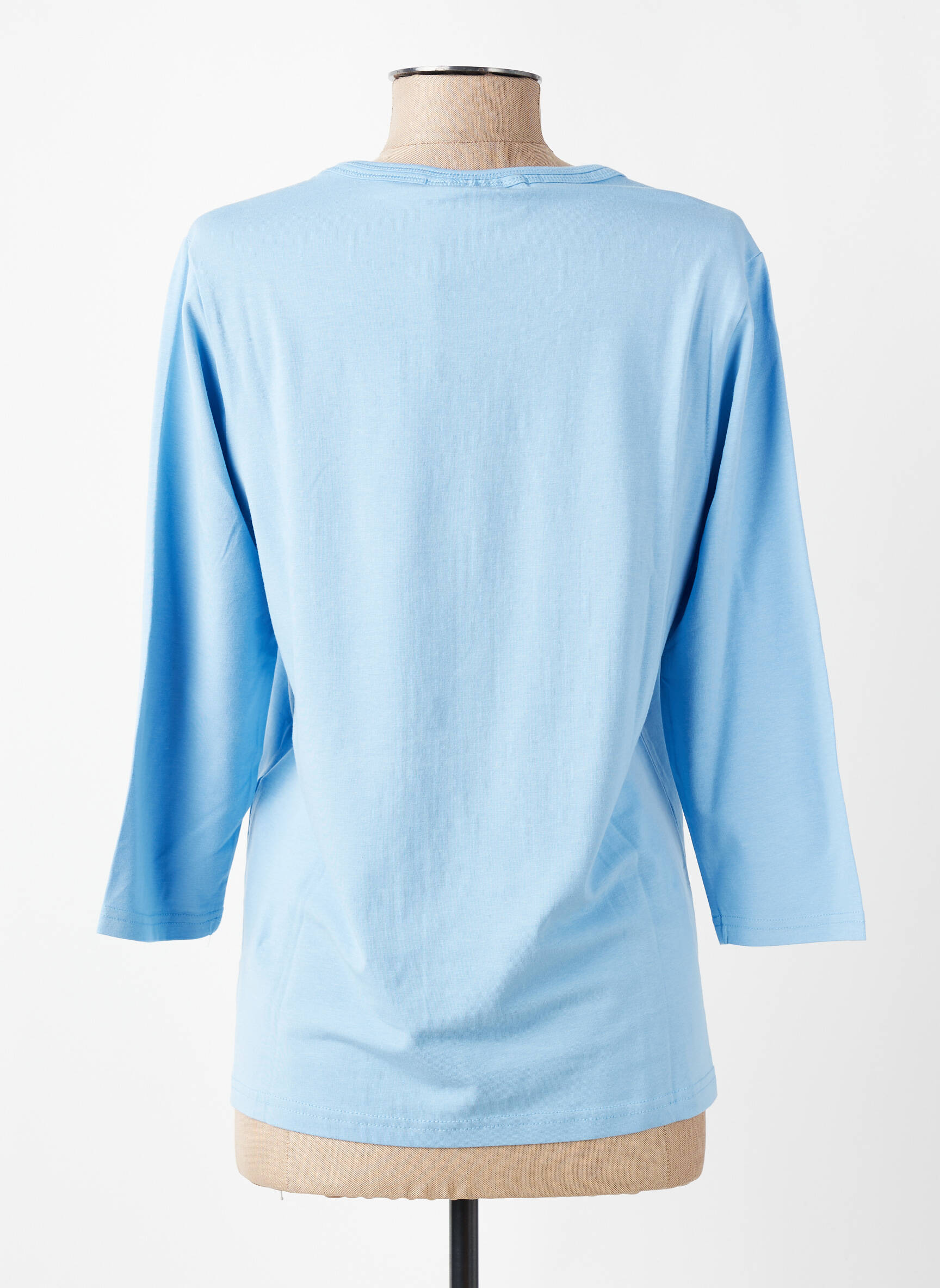 T-shirt manches 3/4 manches 3/4 bleu SIGNATURE femme