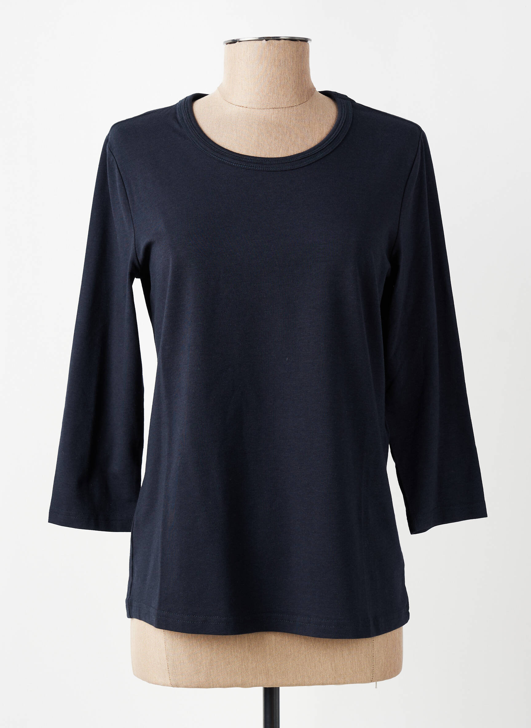 T-shirt manches 3/4 manches 3/4 bleu fonce SIGNATURE femme