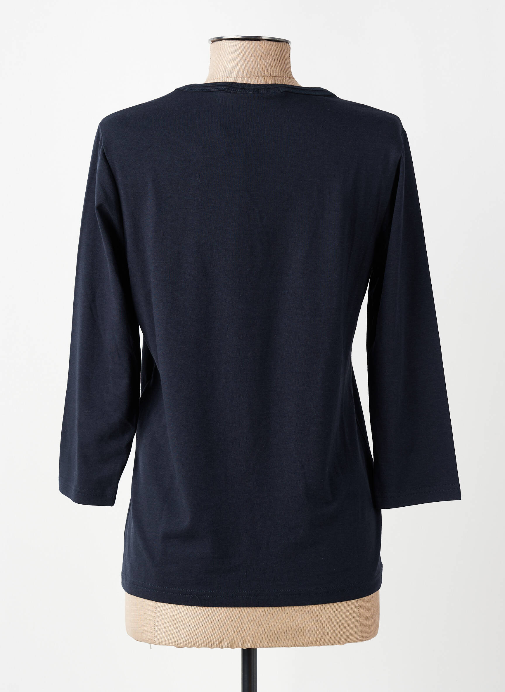 T-shirt manches 3/4 manches 3/4 bleu fonce SIGNATURE femme