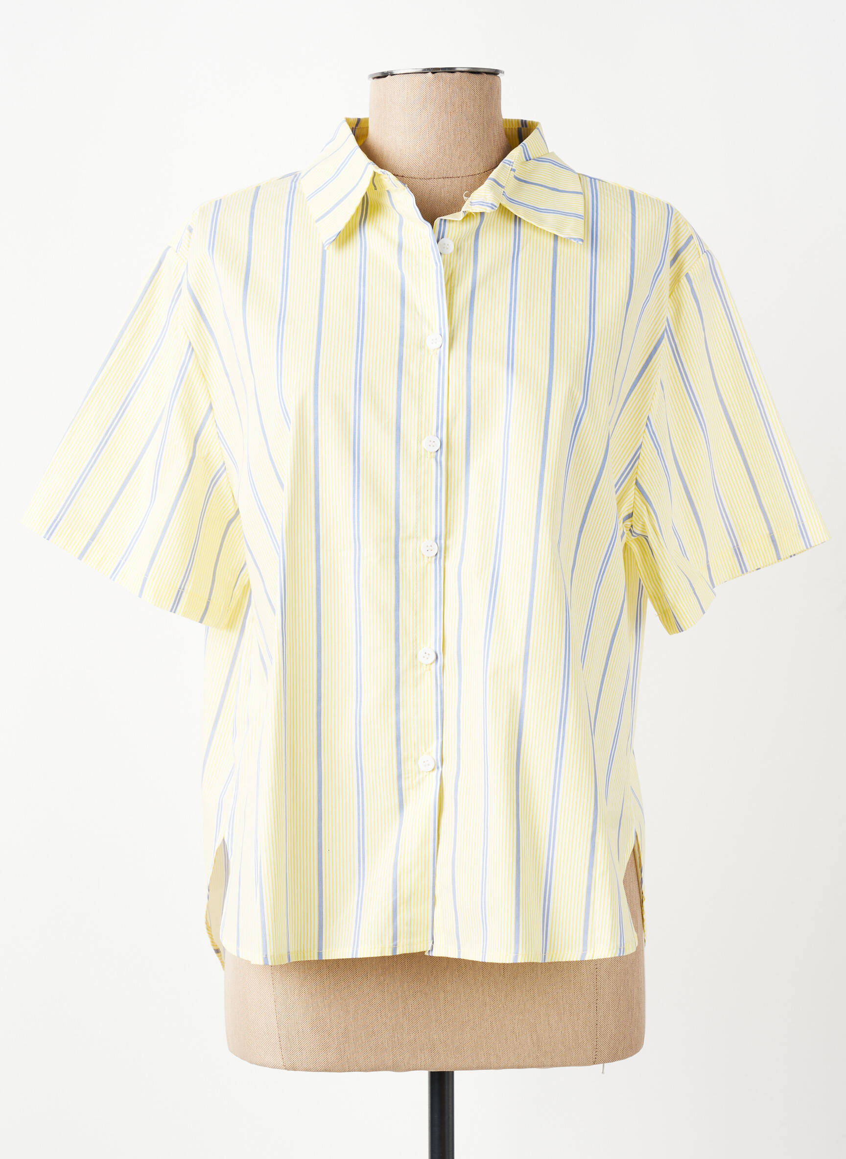 Chemisier manches courtes manches courtes jaune IT HIPPIE femme
