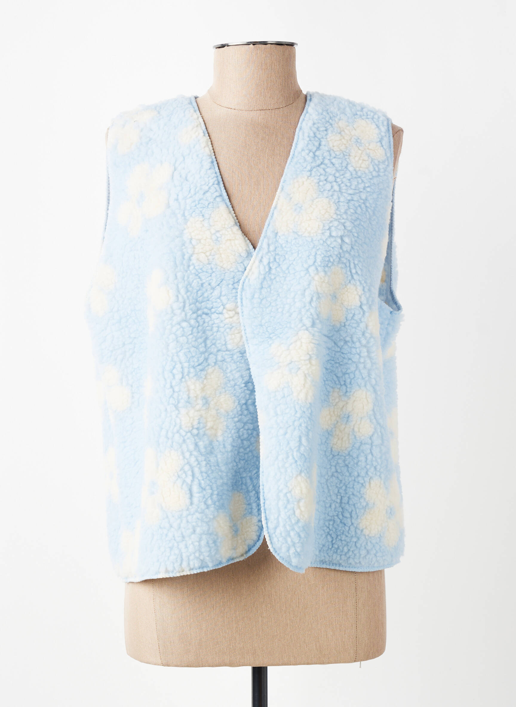 Gilet sans manche coupe droite bleu LACOMY femme