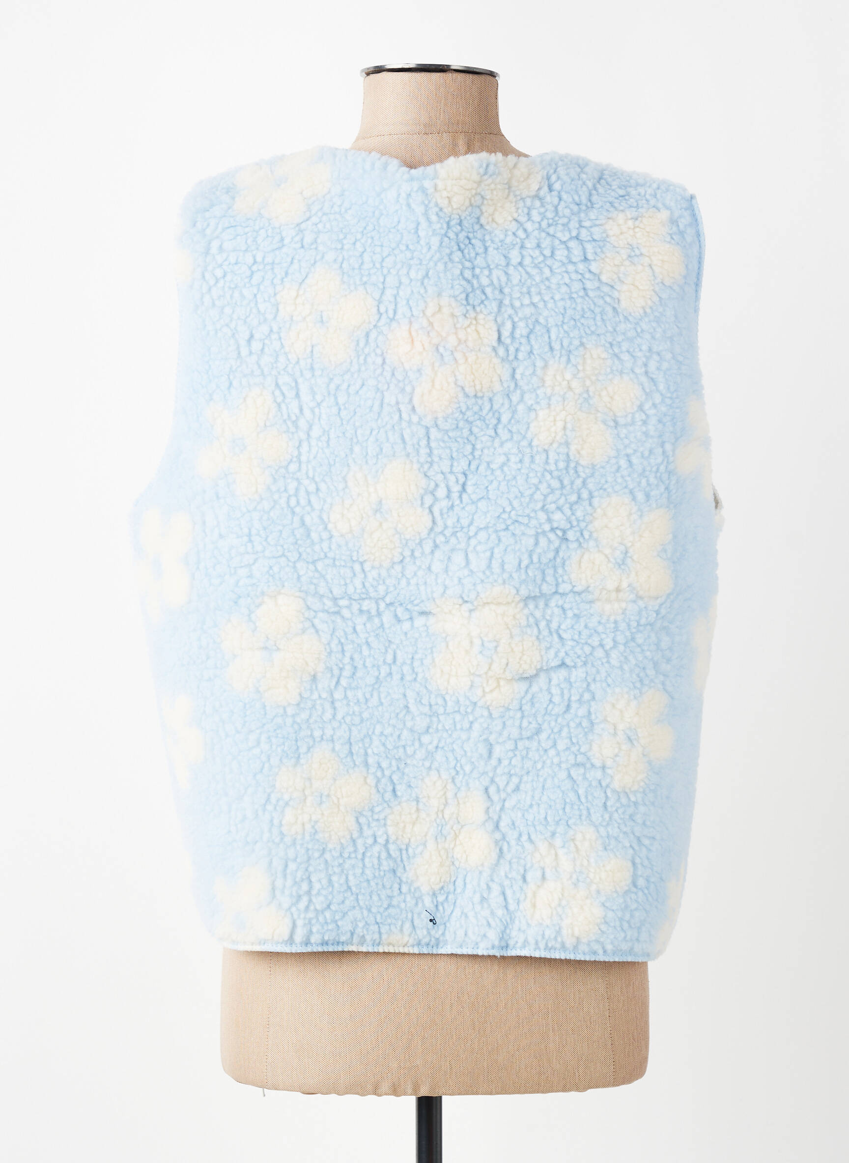 Gilet sans manche coupe droite bleu LACOMY femme