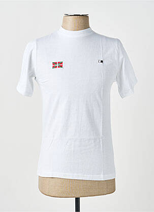 T-shirt broderie manches courtes blanc GWEN & BLACK homme