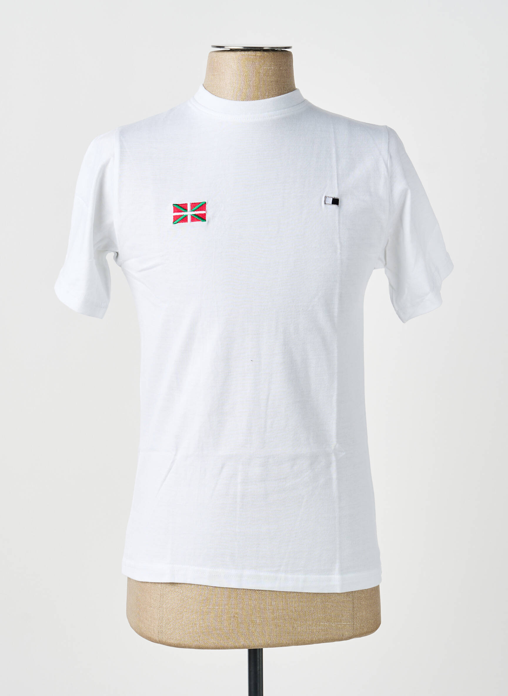 T-shirt broderie manches courtes blanc GWEN & BLACK homme