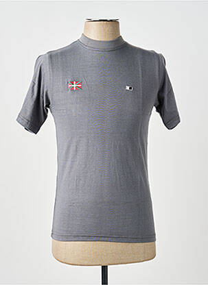 T-shirt broderie manches courtes gris GWEN & BLACK homme