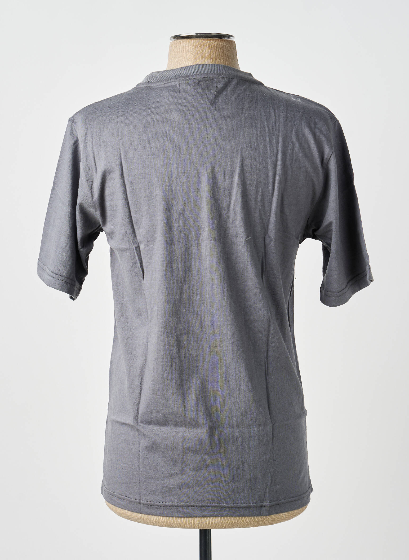 T-shirt broderie manches courtes gris GWEN & BLACK homme
