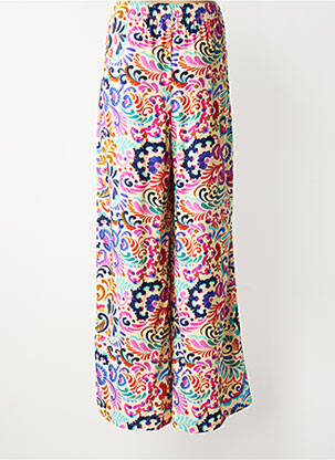 Pantalon large tissage popeline taille normale rose JULIE GUERLANDE femme