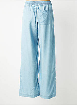 Pantalon large tissage popeline taille normale bleu COPENHAGEN femme