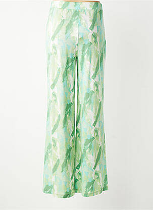 Pantalon large tissage popeline taille normale vert SURKANA femme