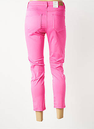 Pantalon 7/8 stretch taille normale rose KANOPE femme
