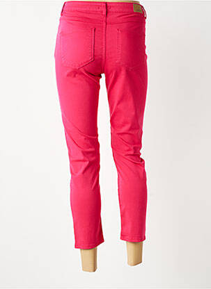 Pantalon 7/8 stretch taille normale rose KANOPE femme