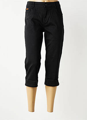 Pantacourt stretch taille normale noir SWALLOW femme