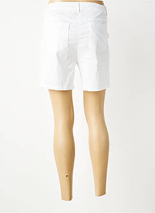 Bermuda tissage popeline taille normale blanc AGATHE & LOUISE femme