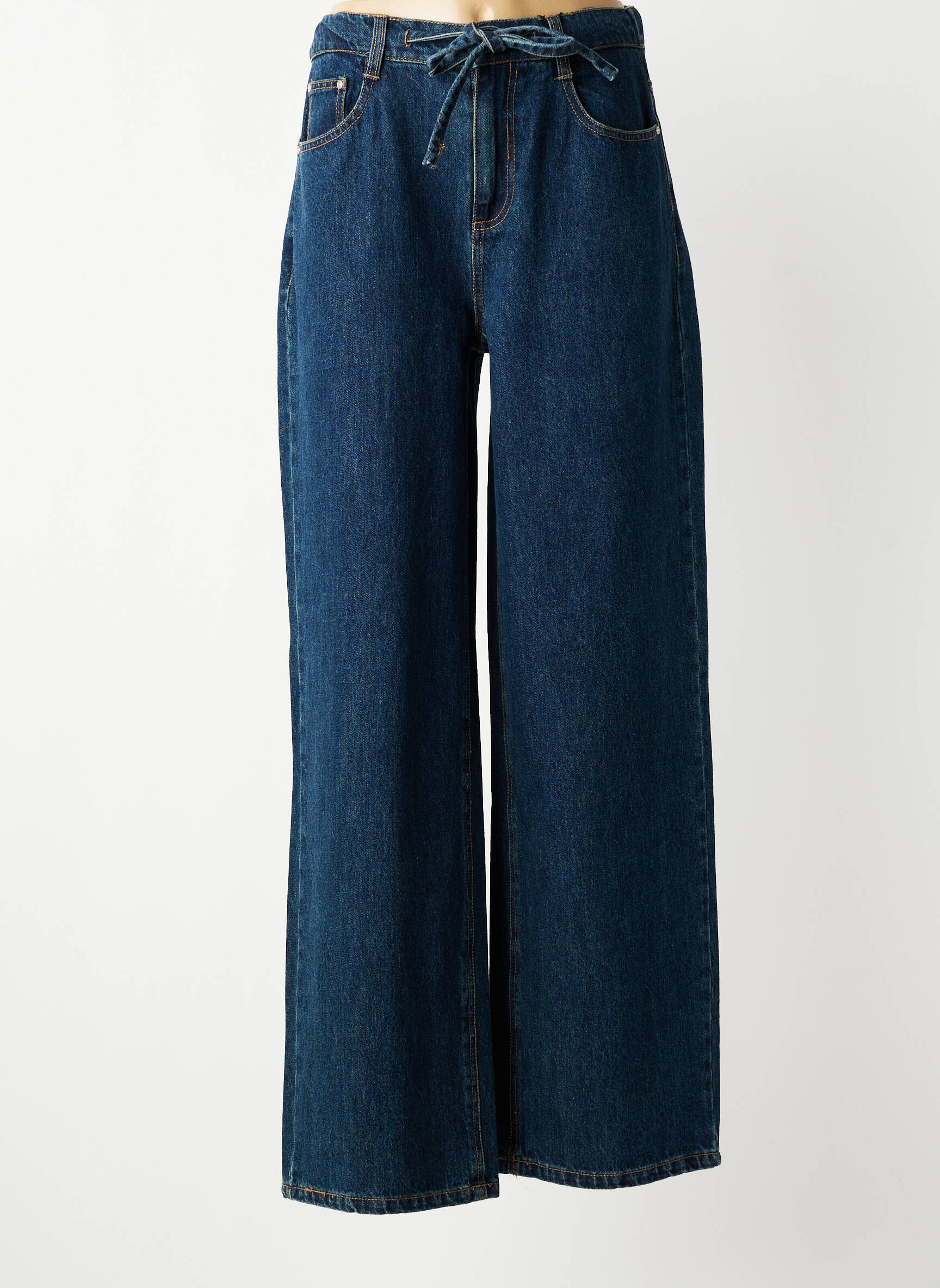 Jeans coupe large taille normale taille normale bleu B.YOUNG femme